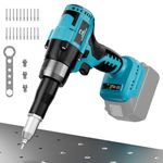 Cerycose Rivet Gun Compatible with Makita 18V Battery,Cordless Riveters Tool, with 3 Size(1/8", 5/32", 3/16") Aluminum Rivets & LED Light for Construction,Metalworking,Home Improvement