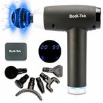 Bodi-Tek Massage Gun Deep Tissue, Muscle Percussion Massager with 20 Speeds, Quiet & Powerfull, LCD Touch Screen, 6 Heads for Shoulder Neck Body Back Relaxation, Powerful, Cordless, Rechargeable