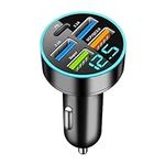Ankuee 66W 5 Port Car Charger, 12-2