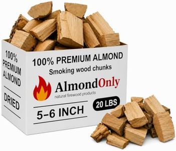 Almond Wood 5-6 inch Smoking Wood Chunks - 100% Roasted - Premium BBQ Chunks for Smoking and Grilling - Perfect for Solo Stoves Yukon or Larger and More! (17 lbs)