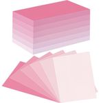 Fainne 300 Pcs Blank Index Cards 180 GSM Thick Card Stock Assorted Color Neon Blank Flash Cards Colorful Study Notecards for Organizing(Pink Series,3 x 5 Inch)