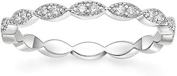 TIGRADE Silver Eternity Ring Oval M