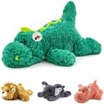 YOUBLEK 16" | 2 Pounds Green Dinosaur Weighted Stuffed Animals,Sensory Comfort Plush Throw Pillow Toy,Kawaii Plushies Hugging Toy Gifts for Kids & Adults (Dinosaur, 16 inch 2 Pounds)