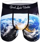 Good Luck Undies Men's Earth Boxer Brief Underwear, Medium