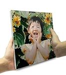 1-Pack 8x8" Custom Photo Prints Mix Tiles, Photo Tiles Not Canvas, Personalized Photo Board Wall Prints, Collage Wall Art Picture Gifts for Family and Friends, No Damage Peel and Stick Tape
