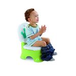 BALLSHOP Baby Potty Toilet 3 In 1 Baby Toddler Toilet Baby Potty Toilet Music Potty Training Seat for Boys and Girls Encourage Practice and Reward (Green)