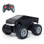 Amazon Brand - Jam & Honey Off Roader Remote Control Car for Kids|RC Car Monster Truck|4 Headlight Modes|Black|in-Built Lithium Battery|C-Type Charging|2.4GHz Remote Controller|Birthday Gift for Kids