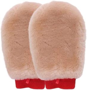 Gracefur Pair of Ultra - Soft Sheepskin Horse Grooming Gloves - Gentle Mitts for Horse Bathing, Perfect Scrubber Mitts for Cleaning Tack, Saddles & Bridles - Ideal for Sensitive Skin Horses