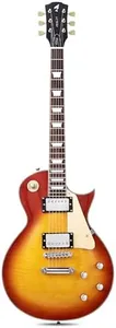 Fesley LP Electric Guitar with Arched Top:39" Solid Body Electric Guitars with Mahogany Body/Rosewood Fretboard,Electric Guitar with Humbucker Pickups,Guitarra Eléctrica with Alice String,Sunburst