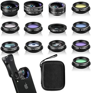 Phone Camera Lens Kit (13 Pieces) for iPhone 11 Xs 10 8 7 6 Plus SE Samsung and Most Andriod Phone- Wide Angle Lens & Macro Lens+Fisheye Lens and More