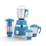 Maharaja Whiteline Duramaxx Mixer Grinder, 800W, 100% Copper Motor, 4 Jars -(Turquoise Blue & Silver) 5 Year Warranty on Motor