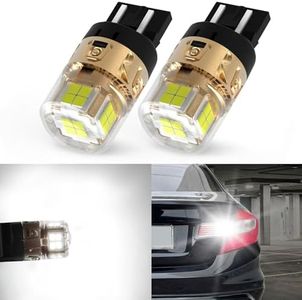 LASFIT L2 7440 7443 LED Bulbs Reverse Lights, 2024 Upgraded Super Bright T20 7441 7444 W21W LED Lamps with Projector Lens, fit for Backup Tail Brake Parking Lights DRL, 6000K White,2pcs