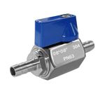 Beduan 5/16” Hose ID Barb Ball Valve 304 Stainless Steel Mini Shut Off Valve for Water Gas Fuel Drip Irrigation and Aquariums(Pack of 2)