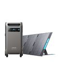 Anker SOLIX F3800 Portable Power Station with 400W Solar Panel, 3840Wh LiFePO4 Battery, 6000W AC output with 120V/240V, Solar Generator for Home Use, RV, Emergencies, Power Outages, Outdoor Camping