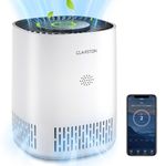 Clarston Air Purifiers for Bedroom Up to 650 Ft², H13 True HEPA Air Filter for Pets Dust Odor Pollutants, 4 Fan Speeds, Auto Mode, PM2.5 Monitor, Smart WiFi Control