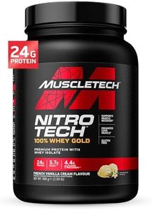 MuscleTech Protein Powder | Nitro-Tech Whey Gold | Whey Protein Powder | Whey Protein Isolate + Peptides | Protein Powder for Women & Men | Vanilla Protein Powder, 999 g (31 Servings)