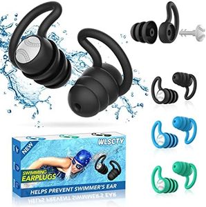 Swimming Ear Plugs Waterproof Earplugs - 3 Pairs Silicone Swim Ear Plugs for Adult Kids, Water Sports Earplugs for Showering, Bathing, Surfing - Keep Ear Water Out.