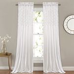 Lush Decor Bayview Window Curtain Panel Pair, 95" L x 54" W, White