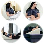 Buy All Here DOCTOR DESIGN : Large Orthopaedic Foam Wedge Pillow Acid Reflux Reduce Back Neck & Sciatica Pain - Headboard - Incline Support Pillow - Made in UK