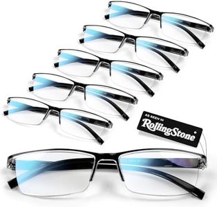 Gaoye 6PCS Reading Glasses Men - Unbreakable Blue Light Blocking Computer Readers Women - Stay Clear Magnifying Vision (Black, 2.5, x)