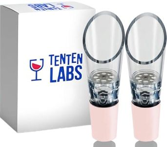 TenTen Labs Wine Aerator Pourer (2-Pack), Decanter Spout, Rose Gold