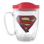 Tervis DC Comics Superman Logo Made in USA Double Walled Insulated Tumbler, 16oz Mug, Classic