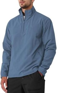MorwenVeo Men's Casual Quarter Zip Pullover Lightweight Golf Track Jacket Stylish Windbreaker For Outdoors & Travel