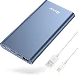 BONAI Portable Charger 12,000mAh 5V/3A Fast Charging Power Bank, Dural Input & Output Ports (USB-C in & Out) Portable Phone Charger for iPhone 15/14/13/12 Series Galxy Android iPad etc - Blue