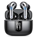 Ear Buds Wireless Earbuds, 50Hrs Playtime Bluetooth Earphones, Bluetooth Headphones 5.3, In Ear with 4 ENC Call Noise Cancelling Mics, Bass Boost 85%, Mini Earbuds IPX7 Waterproof, USB-C(Black)