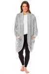 Daisy Dreamer Womens Cardi Gown Robe Ladies BathRobe House Coat Comfort Stylish Dressing Gowns Overcoat Long Sleeve Robes for Super Soft Warmth and Cosy Loungewear with Pockets, S/M