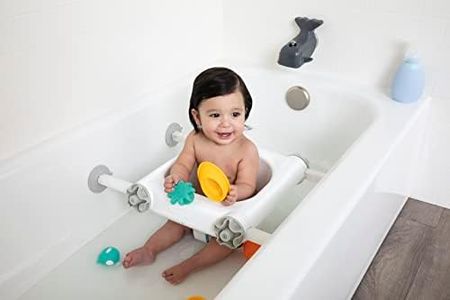 Regalo Baby Basics™ Bath Seat, Award Winning Brand, Provides Support and Balance for Sit-Up Bathing, Includes Strong and Secure Suction Cup System, Drain Holes for Easy Clean Up, 0560 DS, White