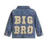 Sanqidu Toddler Baby Boys Girls Jacket Coat Big Sister Brother Fall Winter Outerwear Kids Lil Bro Sis Clothes Outfit (4-5 Years, Big BRO Denim Jacket)