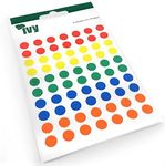 700 Sticky Coloured Dots - 8mm - Easy Peel Self Adhesive Colour Coding Sticky Dots - Assorted Colours - Ivy Stationery