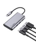 Belkin USB C 4-in-1 MultiPort Adapter (with 4K HDMI, USB-C 100W PD Pass-Through Charging, 2 x USB A Ports for MacBook Pro, MacBook Air, iPad Pro, XPS and More)