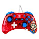 PDP Rock Candy Wired Gaming Switch Pro Controller - Mario - Red - Official License Nintendo - OLED / Lite Compatible, Compact, Durable Travel Controller