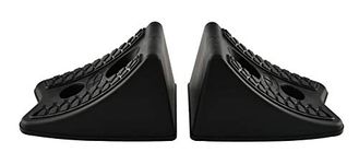 Home-X Wheel Chocks for Hill Parking, Great for Mechanics (Black)