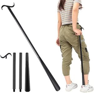 33" Long Dressing Stick with Shoe Horn Sock Remover Tool,Adjustable Extended Reach Assist,Dressing Aid for Shoes, Socks, Shirts and Pants for Seniors, Elderly, Disabled - Amazon Vine