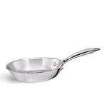 Alda Vitale Triply Stainless Steel Fry Pan 16 Cm, Silver (Induction Friendly)