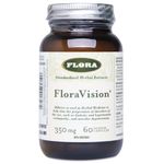 Flora - FloraVision 350 mg, Natural Freeze -Dried Blueberries, Bilberry Fruit Extract, Herbal Medicine, Eye Health Support, Antioxidant - 60 Vegetarian Capsules