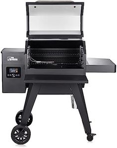 Fire Mountain Pellet BBQ, Woodfired BBQ, Electric BBQ with LED display, Automatic Pellet Feeder, Smoker BBQ, Eco Friendly Fuel, Traditional Woodfired Flavour, Black, Cover Included