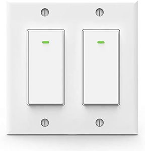 Smart Light Switch, Double Smart WiFi Light Switches, Smart Switch 2 Gang Works with Alexa Google Assistant