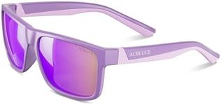 ACBLUCE Sunglasses for Kids Girls Boys Polarized Child Teen Youth Sports Sofeball Beach Running Cycling Purple Glasses for Age 6-12