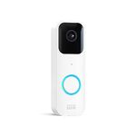 Blink Video Doorbell | Two-way audio, HD video, motion and chime app alerts and Alexa enabled — wired or wire-free (White)