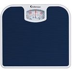 Adamson A21 Analog Scales for Body Weight - Up to 260 LB - New Version - Anti-Skid Rubber Surface + Large Numbers - Analog Bathroom Scale - Affordable - Durable with 20-Year Assurance - Blue