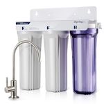 iSpring US31 Classic 3-Stage Under Sink Water Filtration System for Drinking, Tankless, High Capacity, Sediment + GAC + CTO (Newest Version)