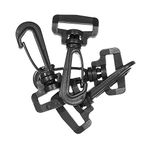 West Coast Paracord Swivel Snap Hooks (1 Inch, Black, 50 Pieces) - Plastic Rotating Buckle Clips for Bags, Belts, Straps