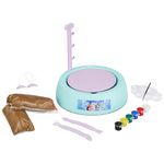 Amazon Brand - Jam & Honey Frozen Theme Pottery Wheel Kit - DIY Clay Art & Craft Set for Kids 3+ years with 800g Clay, 6 Acrylic Paints & 2 Carving tools, 1 String Cutter, 1 Brush - Educational & Creative Birthday Gift for Girls & Boys