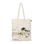 Eco Right Aesthetic Canvas Tote Bag for Women, Cute, Trendy & Reusable Cotton Bags for School, Shopping, Gym, Library and Beach, Perfect for Groceries, Gifts for Teachers