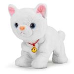 Smalody Interactive Electronic Plush Cat Toy - Multicolor LED Eyes Touch Control Meow Kitten, Electronic Robot Cat Toys Gifts for Boys & Girls Kids Birthday Christmas