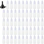 FWEEK 200PCS Plastic Dropper Bottles 10ml Small Empty Squeezable Dropper Bottle, White Translucent Eye Liquid Empty Dropper Bottles with Cap